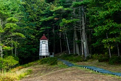 Doubling Point Rear Range Light in Woods in Maine